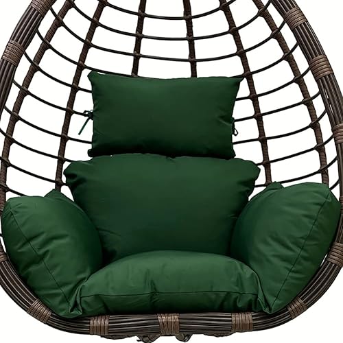 Cojín para silla de huevo impermeable para exterioresinteriores, cojín grueso para colgar en la cesta colgante, cojín colgante para silla de huevo