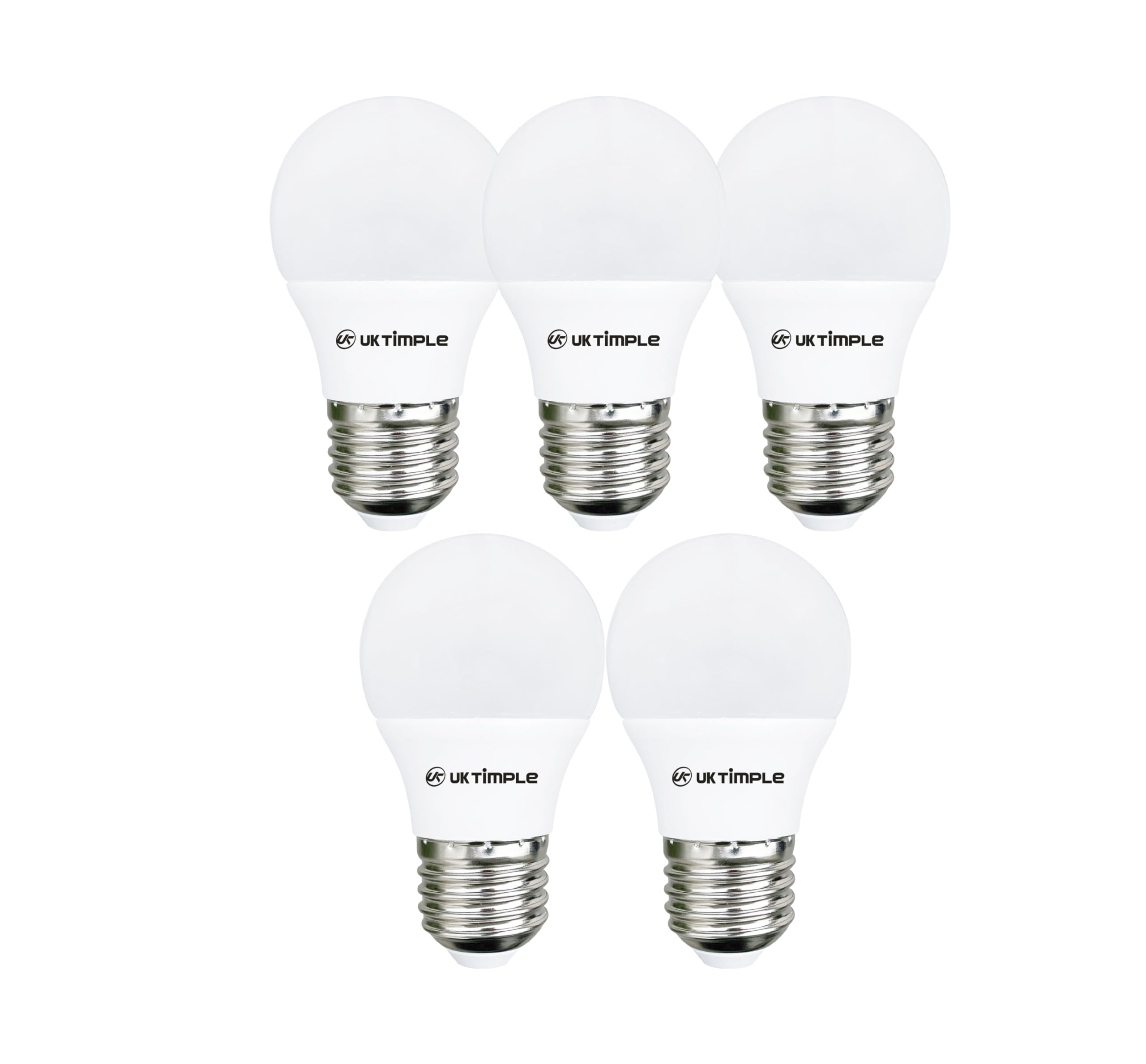 Uk Timple E27 LED Light Bulb 5W = 50W Equivalent, 540 Lumens, Warm White 3000K, Energy Saving LED Lamp, Edison Screw E27 Base, Non-Dimmable, 220-240V
