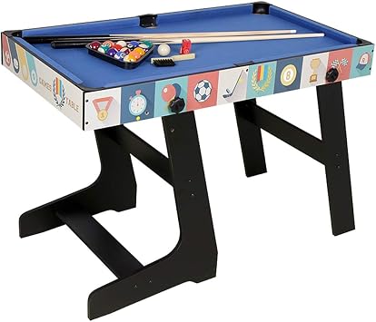 HLC 48 4-in-1 Combo Game Table with Pool Billiard Slide Hockey Foosball and Table Tennis
