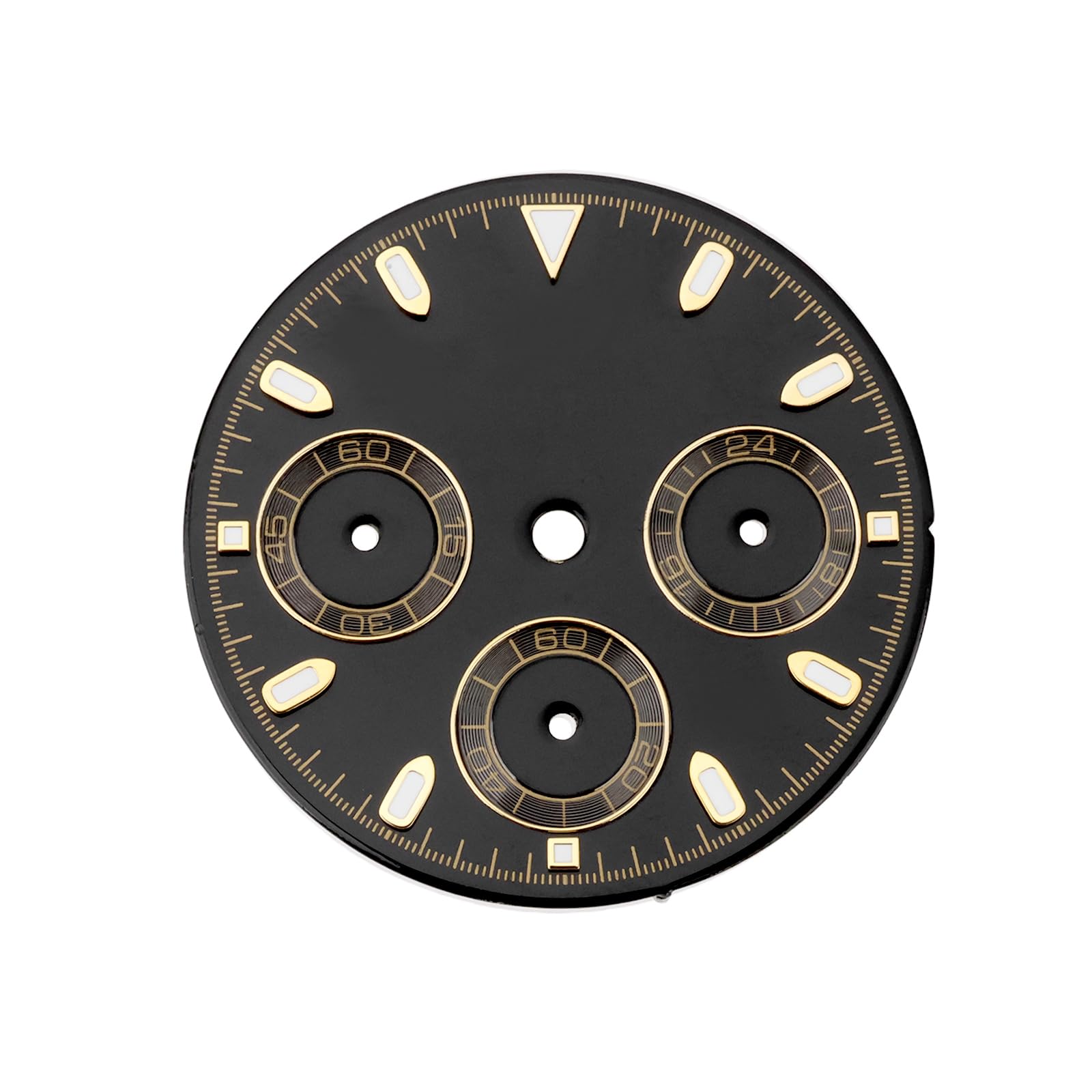 Vgol Black 29.5Mm Watch Dial Date Accessory Compatible With Vk63 Quartz Watch Movement,