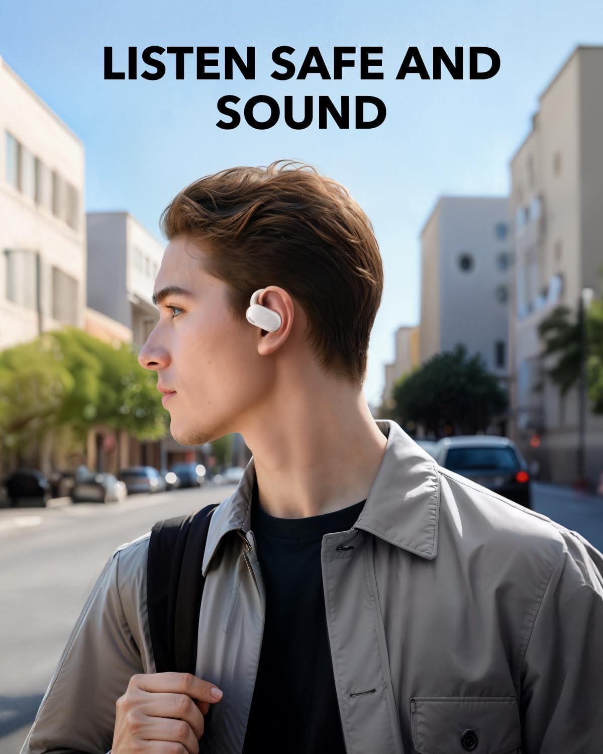 Słuchawki douszne Soundcore V20i by Anker(odnowiony), regulowane zaczepy na uszy, bardzo wygodne dopasowanie, głębokie basy, wyraźne rozmowy, IP55, LED, 36 godzin odtwarzania, Bluetooth