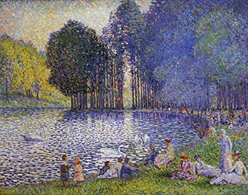 AFFICHE sur TOILE Henri Edmond Cross Tableau d'art haut de gamme Châssis Bois de Boulogne 69x89