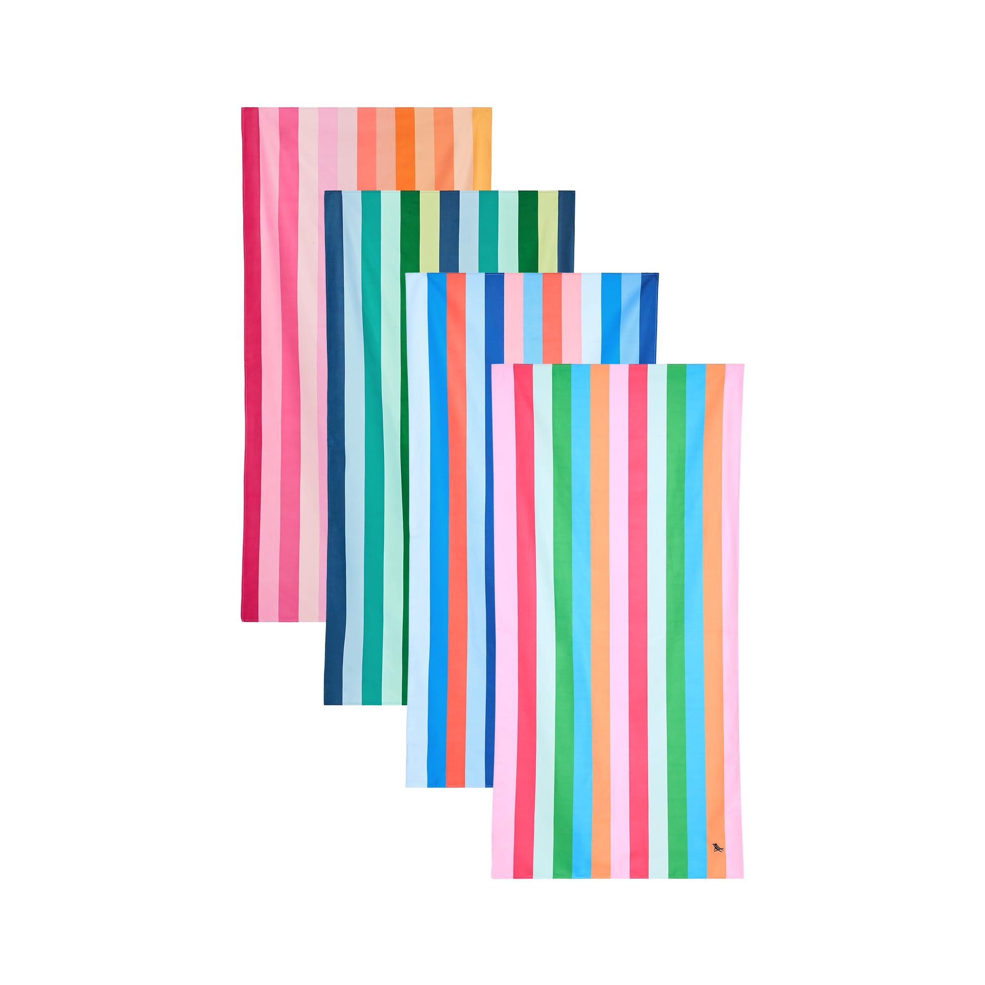 Dock & Bay Beach Towel - Quick Dry, Sand Free - Compact, Lightweight - 100% Recycled - Includes Bag - Endless Summer (Set of 4) - Large (160x90cm,