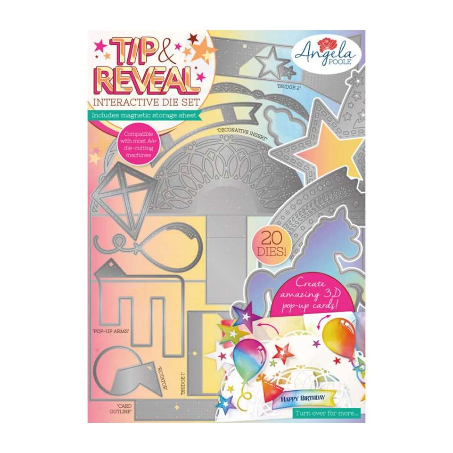 Angela Poole Silver Tip And Reveal Interactive Die Set, A4