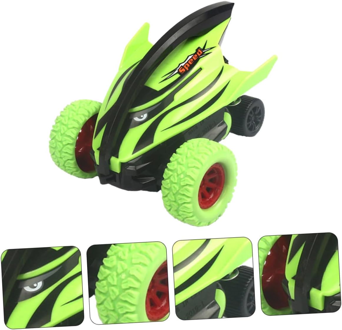 Inertial Offroad Car Rotating Four-Wheel Drive Model for Boys Fun Vehicle Suitable for Indoor Outdoor Play Random Style Green