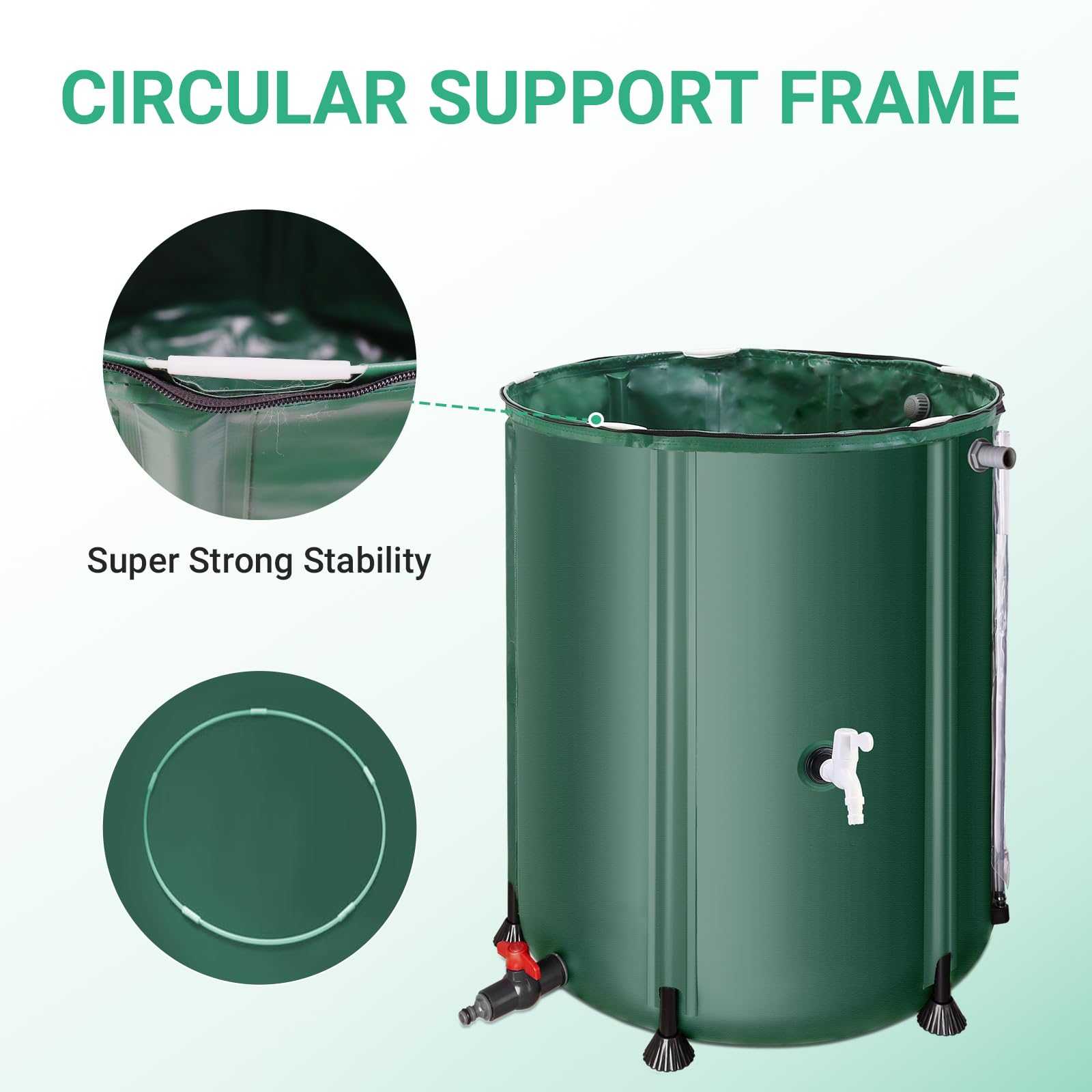 Récupérateur D'Eau De Pluie Pliable 500 L | Réservoir D'Eau De Pluie