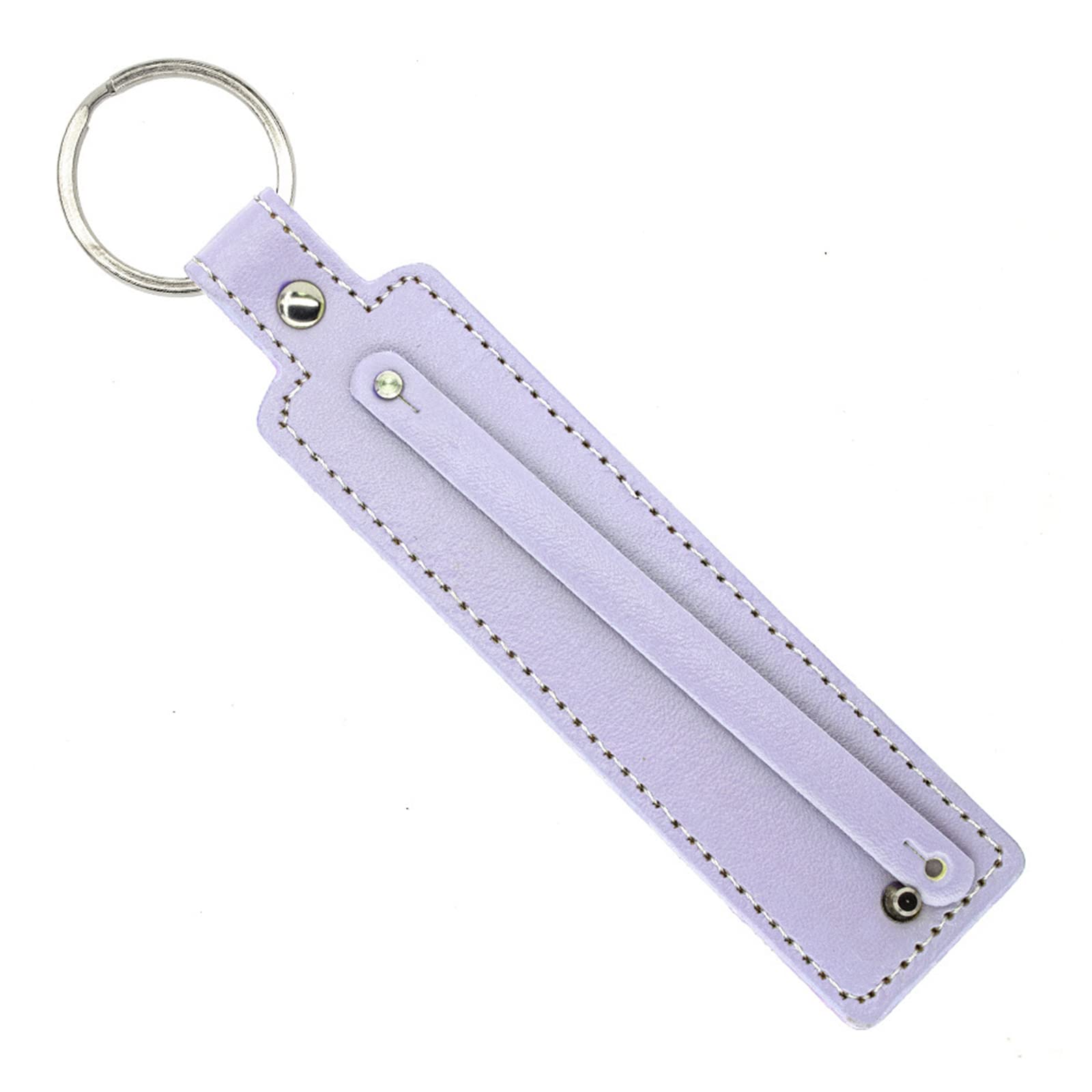 Maxtonser PU Leather Round Keychain Bright Colorful PU Leather Keychain Waist Wallet KeyChains Keyholder Single Metal 14 Colors