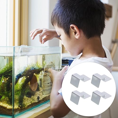 Miniatura 6 de MERRYHAPY 4 unids marco de soporte tanque de peces sin borde 75 galones tanque de peces acuario cubierta soporte de cristal de pescado soporte