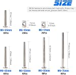 Glarks 100Pcs M6 x 35/45/55/65/75mm Hex Drive Socket Cap Furniture Barrel Screws Bolt Nuts Assortment Kit for Furniture, Cots, Babybeds, Crib, Chairs - Nickel Plated