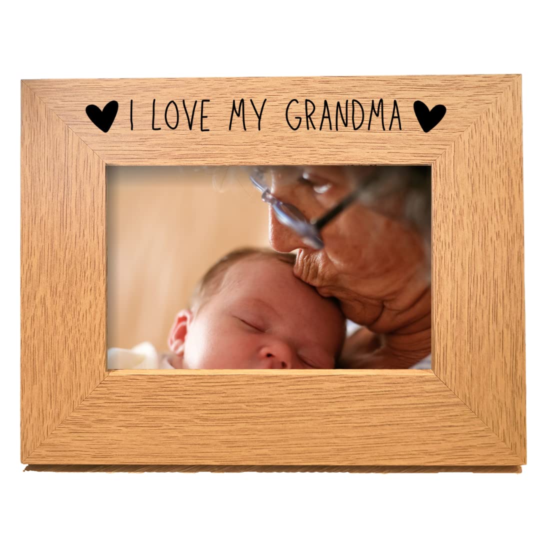 Second Ave Oak 6x4 Landscape Picture Photo Frame I Love My Grandma Gift Mother's Day