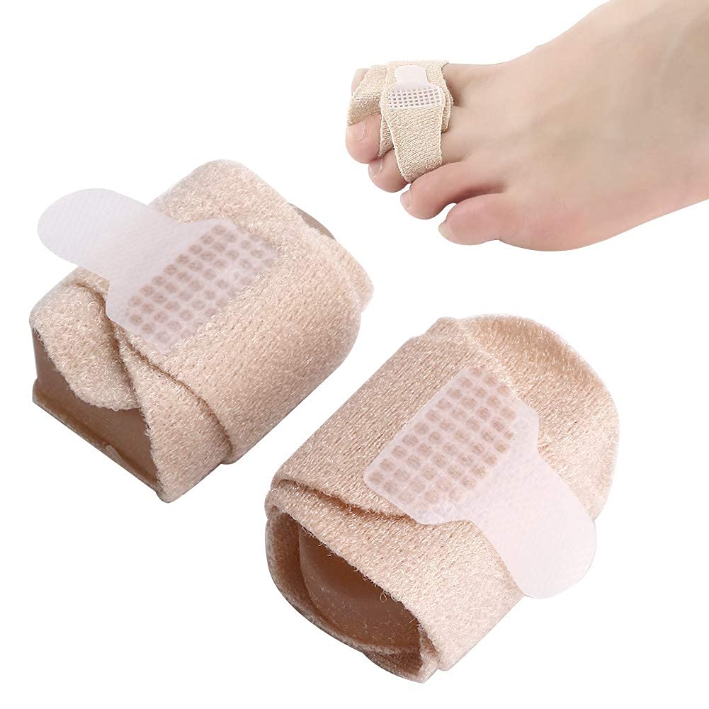 Hammertoe Wrap, 2 Pair, One Size Fits All, Relieve Toe Pain, Broken Toe Wraps Cushioned Bandages Hammer Toe Separator Splints