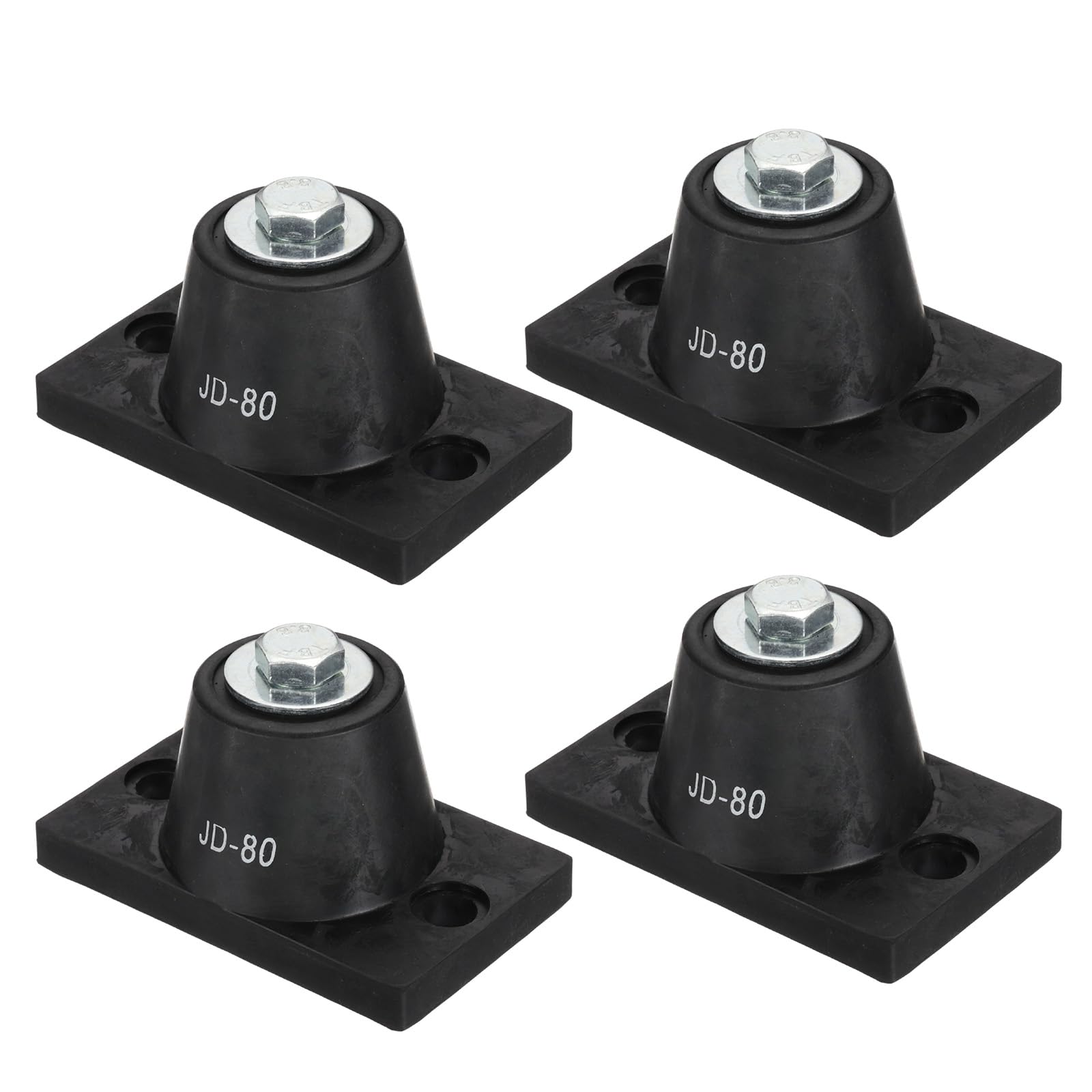 PATIKIL Supporto Montaggio Isolatore Vibrazioni In Gomma Portata 80kg / 176lb, 4 Pezzi Ammortizzatore Vibrazioni Per Condizionatore Mini Split HVAC Condensatore (97x59x50mm)