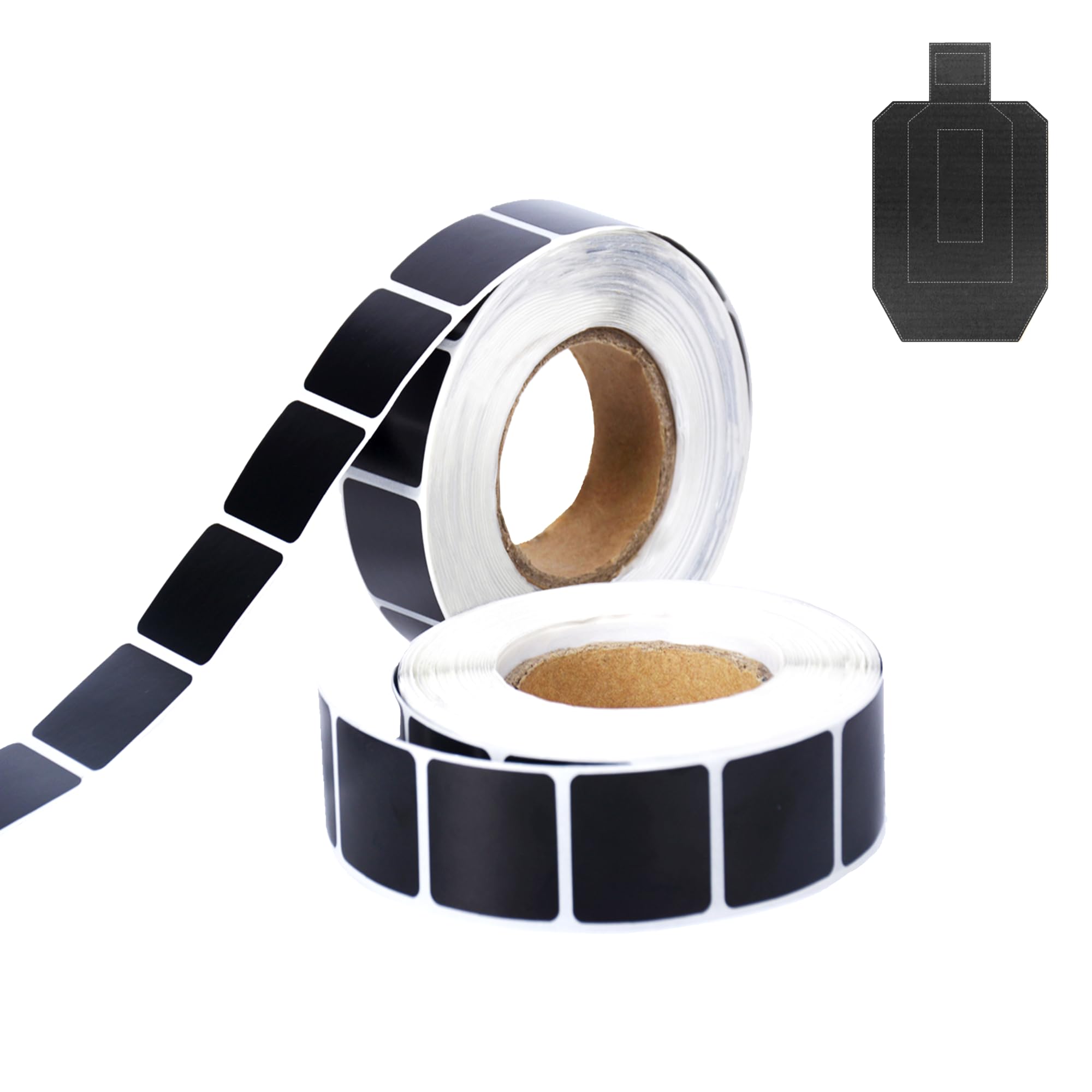 Target Pasters 0.87in 2 Rolls 2000pcs,Self-Adhesive Shooting Target Stickers for Shooting Range,Targets Cardboard Repair Patches,Perfect for USPSA, IPSC, IDPA, and Other Shooting Sports Black