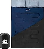 Vista 3 de Tienda de mochilero para 2 personas para acampar y saco de dormir doble