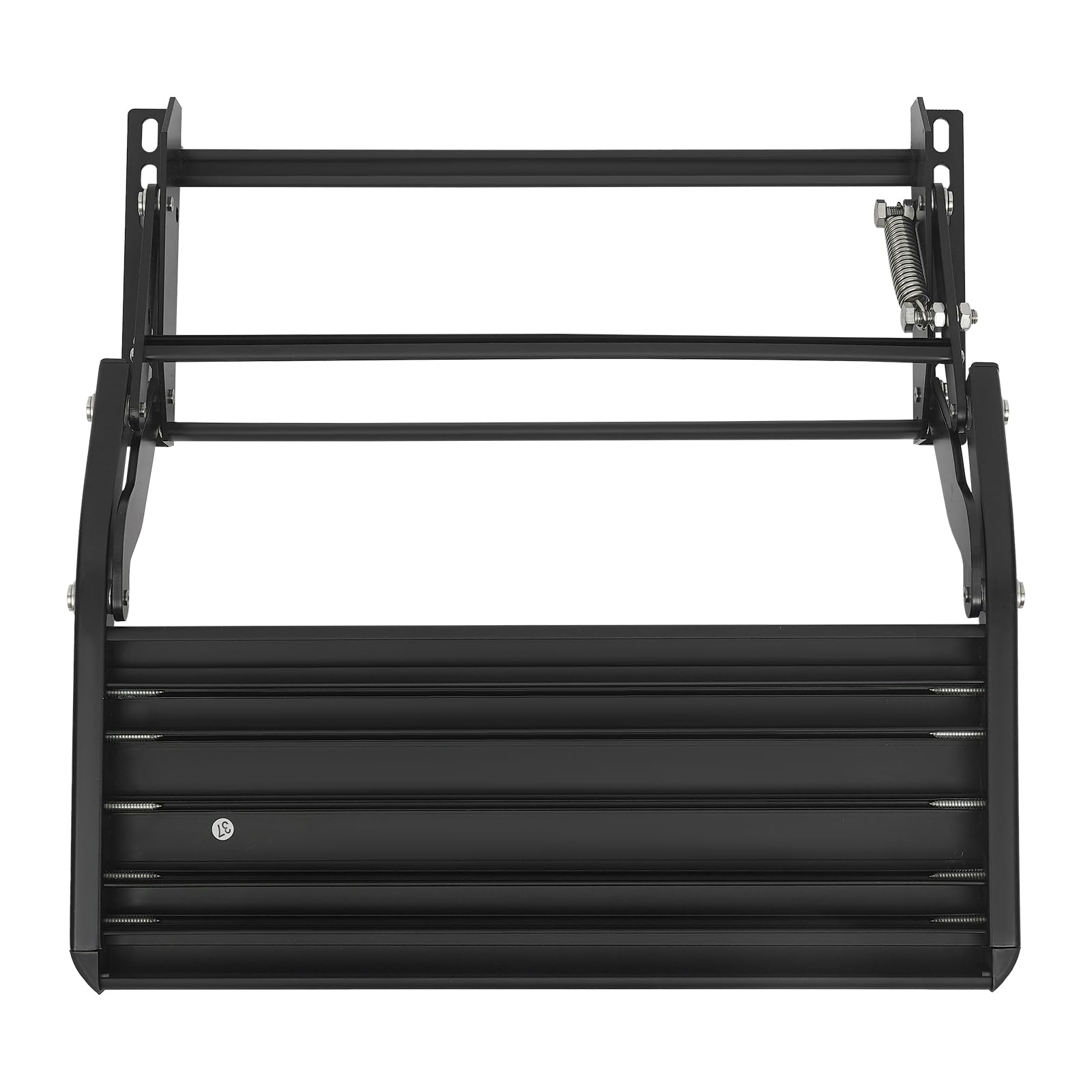 Peldaño para autocaravana hasta 150 kg, negro plegable manual, escalón de una sola etapa para autocaravana, RV, camper, caravana