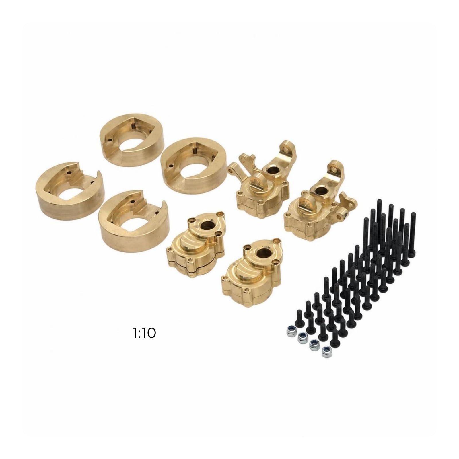 Kit di Aggiornamento in Ottone per Veicoli Rc YK4102 YK4103 YK6101 con Parti E Contrappesi Viti E Dadi per Montaggio Sicuro Costruzione Rigida per