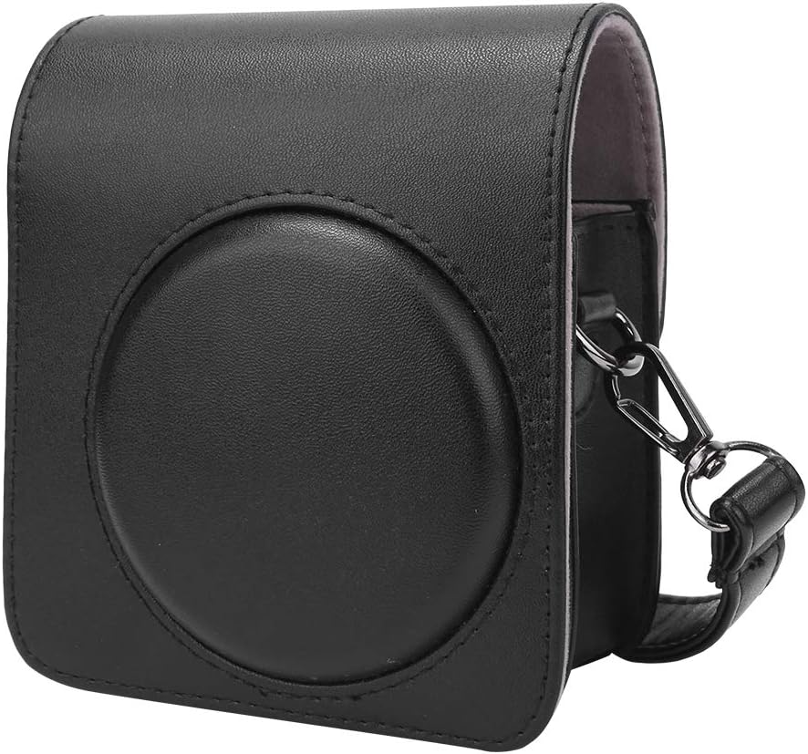 Camera Bag, PU Leather Protective Case with Shoulder Strap for Fujifilm Mini 70(Black)