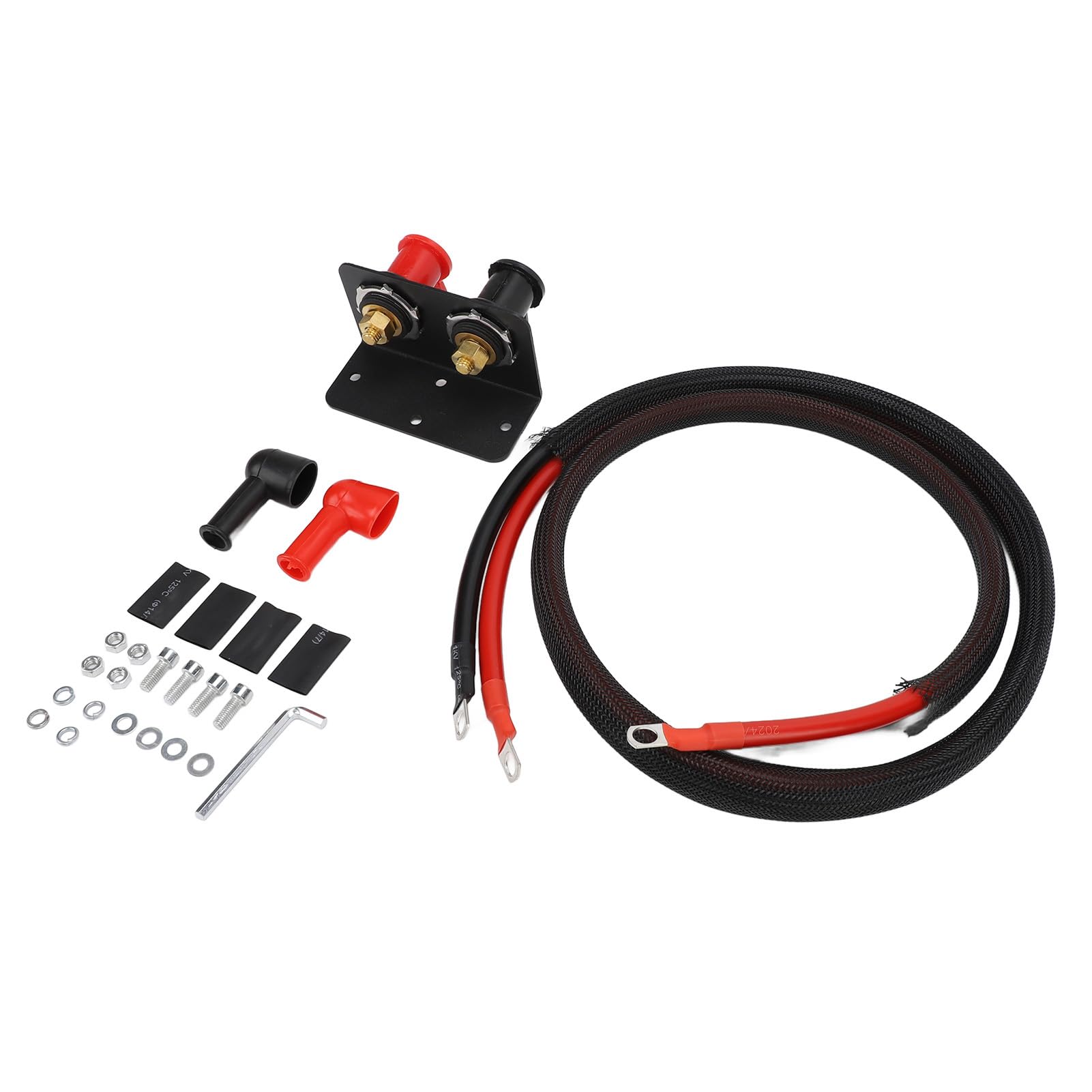 Post di Salto Batteria 3/8 Pollici, Terminali a Batteria Remota 250A con Copertura, Ideali per la Barca per Camion di Auto ATV, Materiale in Ottone in Gomma