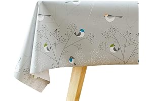 Leevan 54x78 Inch Vinyl Tablecloth for Rectangle Table