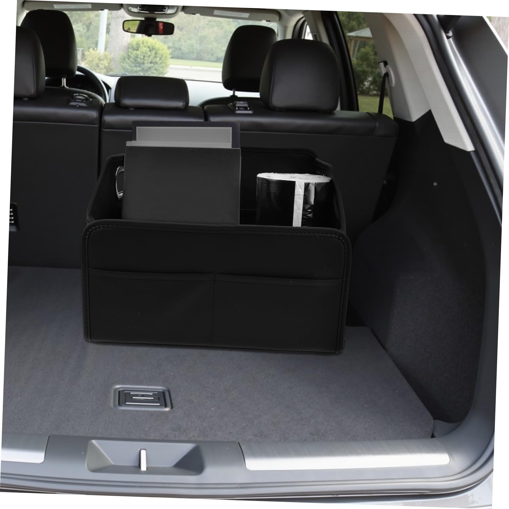 Cabilock Organizador Maletero Coche Plegable Resistente con Asas Reforzadas Multi Compartimentos para Suv Almacenamiento y Transporte Fácil