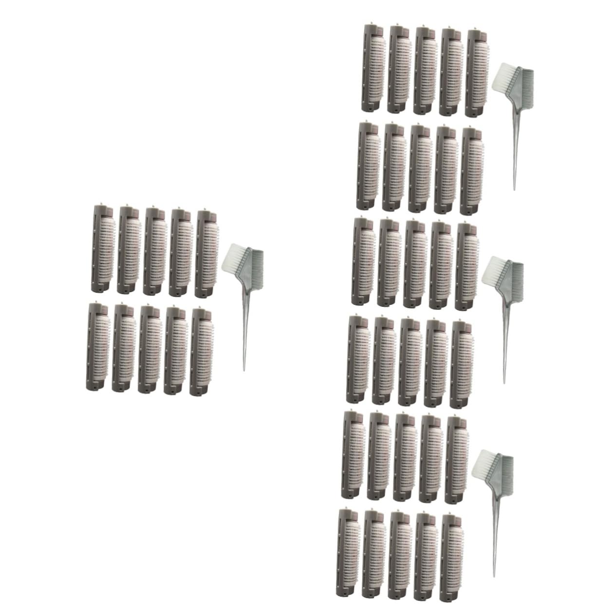 SHERCHPRY Central De Cabello De La Barra Permanente Curling Rizadores Felpa Chinos Rizadores De Cabello Clips Peluquero Rizador De Pelo Rizo Volumen Gris Abs 10 Piezas X 4