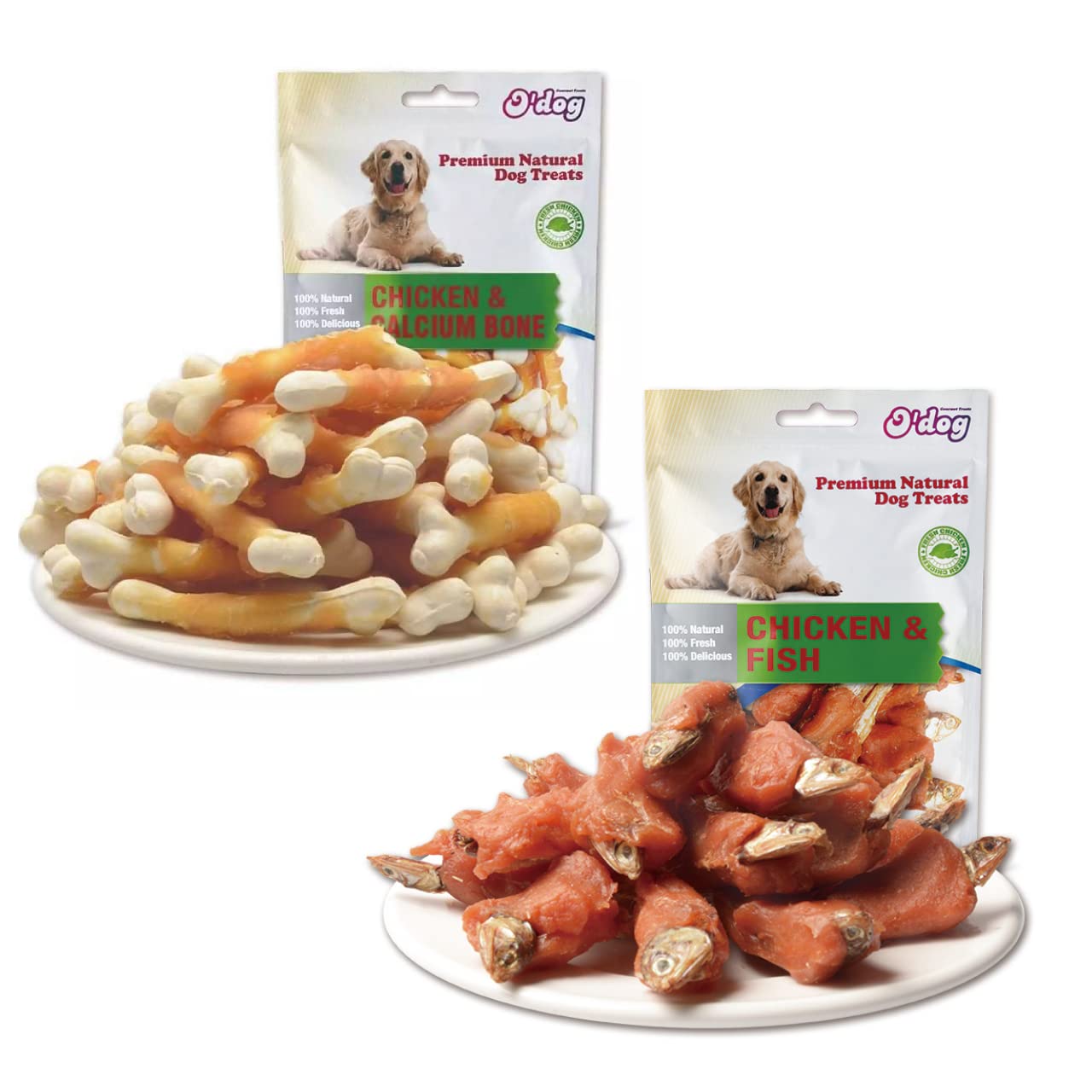 ODog White Calcium Bone & Fish Treats for Dog (Flavor 2 Pack,Combo Set 100g) (B09KL3F68Z) Amazon Price History, Amazon Price Tracker