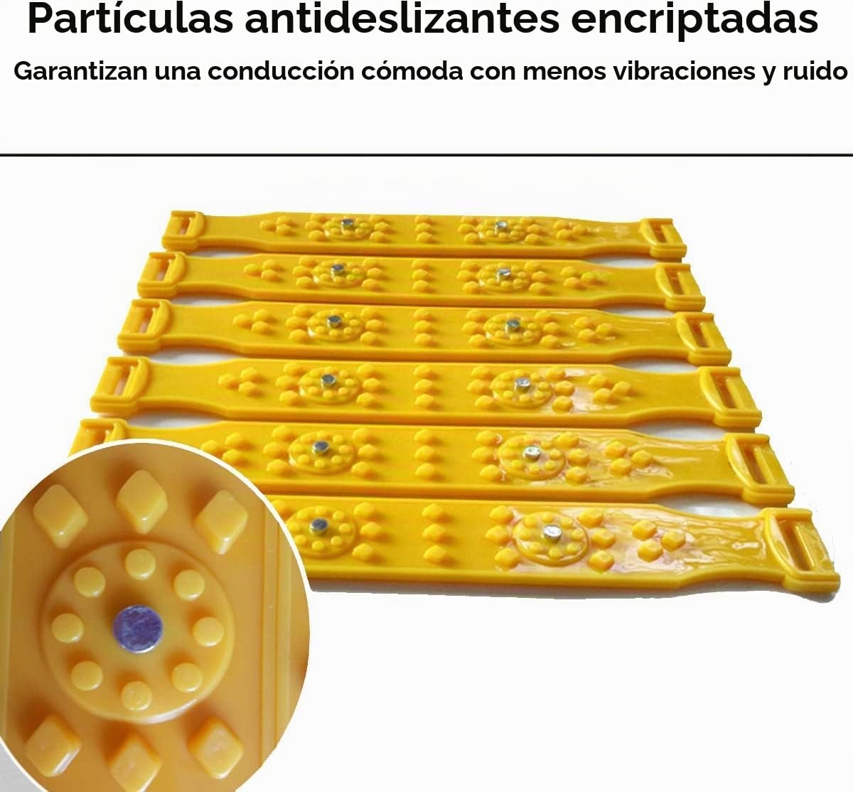 Riloer Cadenas de neumáticos de nieve, 10 cadenas de nieve antideslizantes para coche, para nieve, barro y arena, cadenas universales de neumáticos de invierno con bolsa de almacenamiento