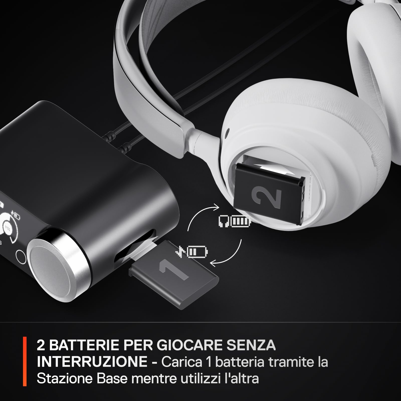 SteelSeries Arctis Nova Pro X Cuffie da gaming wireless multi-sistema driver magnetici al neodimio cancellazione attiva del rumore Infinity Power System Xbox PC PS5 Switch Mobile