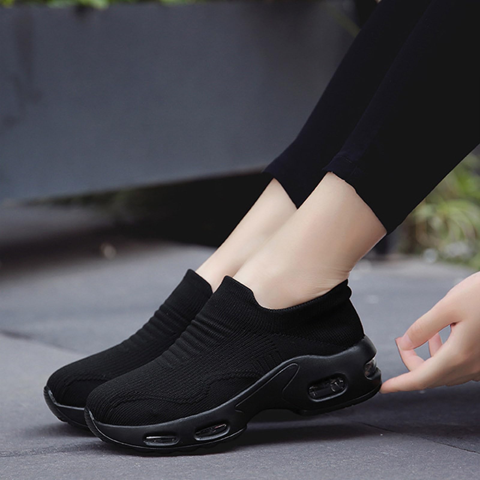 Chaussure Femme Sneakers Chaussures Orthopediques Legere sans Lacets Tennis Confort Outdoor de Jogging Sport Fitness Gym Athlétique Respirante Air Course