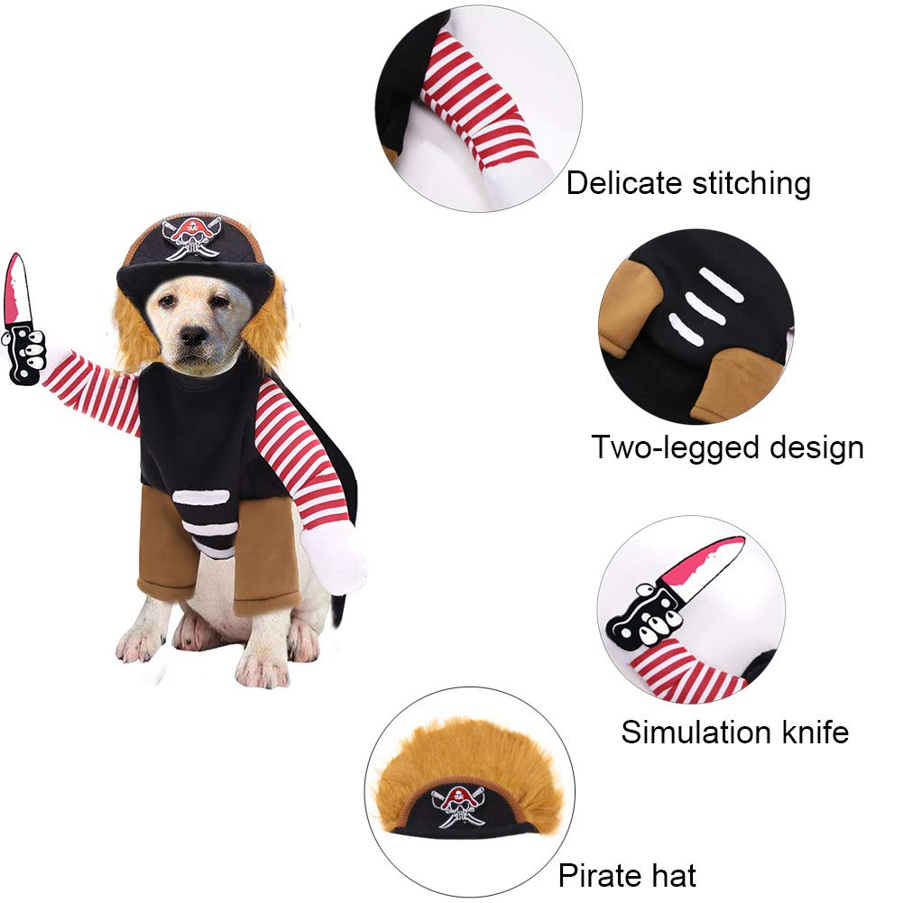 HANABASS Piratenhut Für Hunde – Halloween-Kostüm, Verstellbar, Mit Totenkopf-Druck