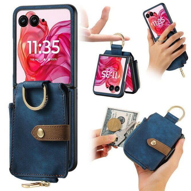 Protection antichoc Moto Razr 85 Ultra avec anneau support et zip