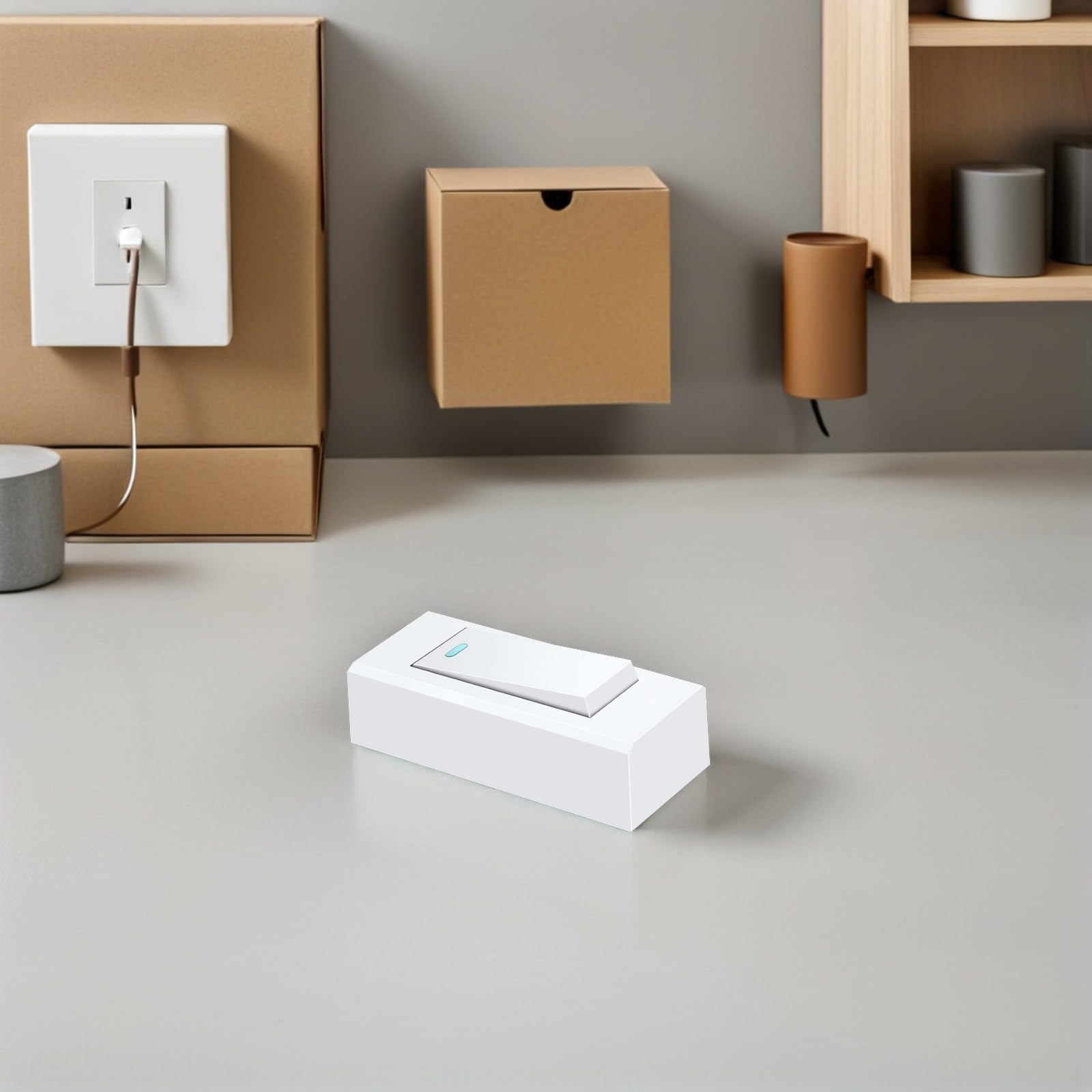 Interruptor de Pared Pequeño Botón Diseño Ultradelgado Interruptor Eléctrico para Lámpara de Hogar Uso Diario en Pared Pequeña Suministro de Luz