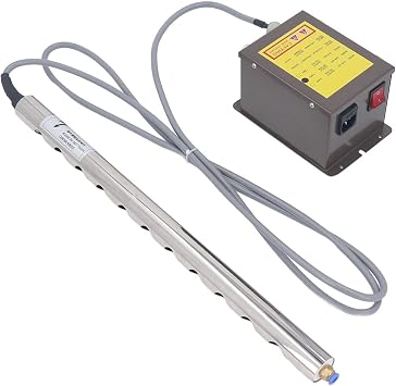 Jeffergarden Ionizing Air Bar, 5.6KV Electrostatic Elimination Rod with Stainless Steel Ion Discharge Needles for Electronic Assembly Film Composite Injection Modeling 200mm