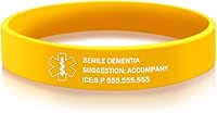 Vista 8 de MissNaNa Pulseras médicas de silicona personalizadas de varios colores, pulsera de alerta de identificación de emergencia grabada para mujeres