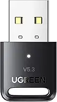 UGREEN Adaptador Bluetooth USB para PC, dongle Bluetooth 5.3 para laptop, mouse, teclado, impressoras, fones de ouvido, alto-falantes, controladores PS5/Xbox/Switch Pro, adaptador Bluetooth sem driver