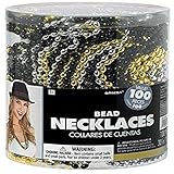 Amscan Bead Necklace, Party Accessory,  Black, Silver, Gold