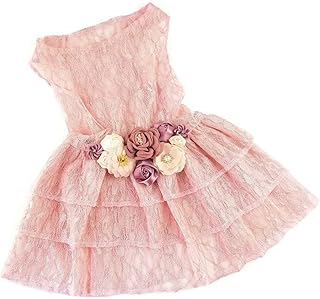 Wedding Dog Dress | Dog Flower Girl Dress | The Josefina | Mauve, Blush, and Ivory Wedding Dog Dress | Dog Clothes XS-5XL | Pink Dog Dress (XX-Small (2-4lbs))