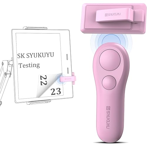 SK SYUKUYU Page Turner for Kindle Paperwhite Oasis Kobo eReaders Accessories, RF Remote Control Page Turner Clicker for ipad Tablets Reading Novels Comics, Remote Camera and Video Button(Pink)