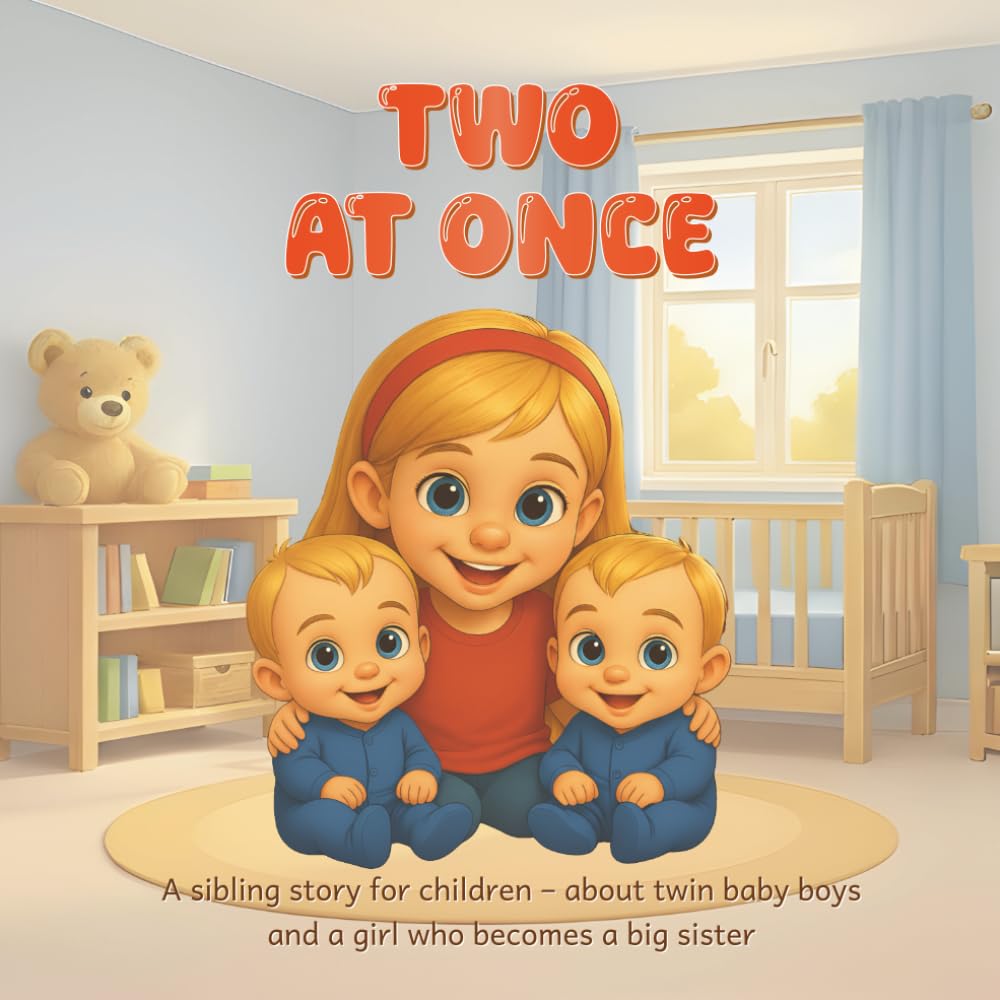 TWO AT ONCE: A sibling story for children — about twin baby boys and a girl who becomes a big sister