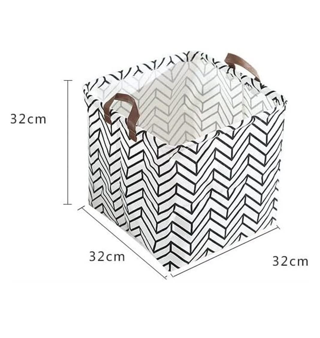 Cesto Bucato Cesto Portabiancheria Portaoggetti Quadrato Tessuto Impermeabile Vestiti Organizzatore Pieghevole Stoccaggio Accessori per Bagno(D)