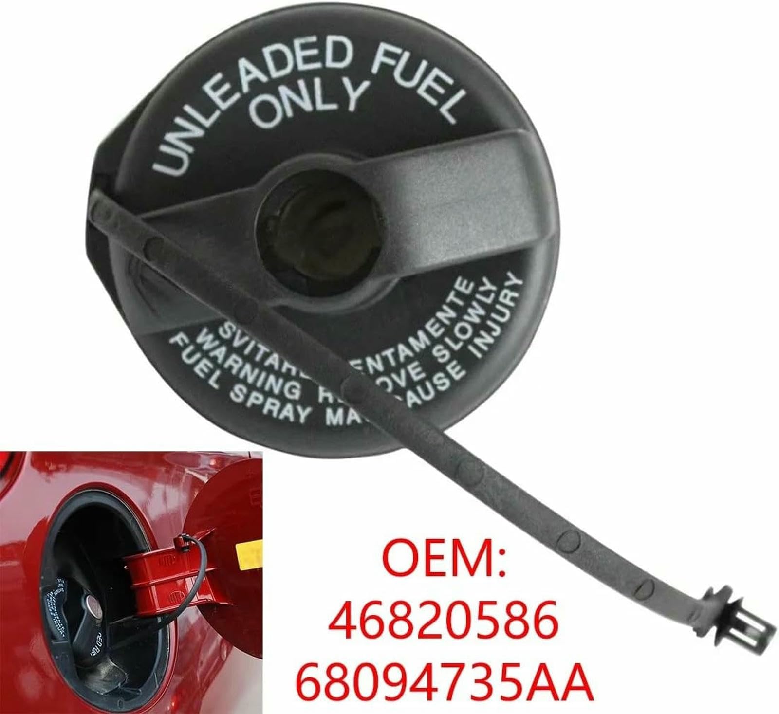Tappo del Serbatoio, Tappo del Serbatoio per Alfa per Romeo, Coperchio del Serbatoio della Benzina, Tappo del Serbatoio del Carburante, Ricambio 46820586 68094735Aa 71754148