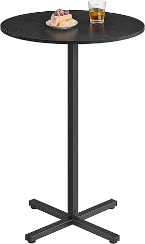 Miniatura 14 de VASAGLE Juego de 2 mesas de bar, mesa redonda de cóctel alta para pub bistró para eventos, fiestas, cocina, comedor, bar en casa, 23.6 x 23.6 x 41.3