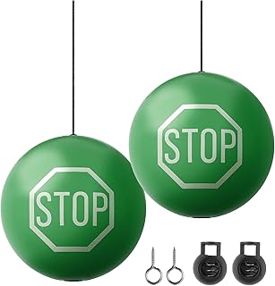 2PCS Garage Tennis Ball Parking Aid,Anti-Collision Hanging Garage Parking Aids for Cars with 13ft Rope,Universal Garages Parkings Stops Ball Garages Accessories for Car (Green/2PCS)