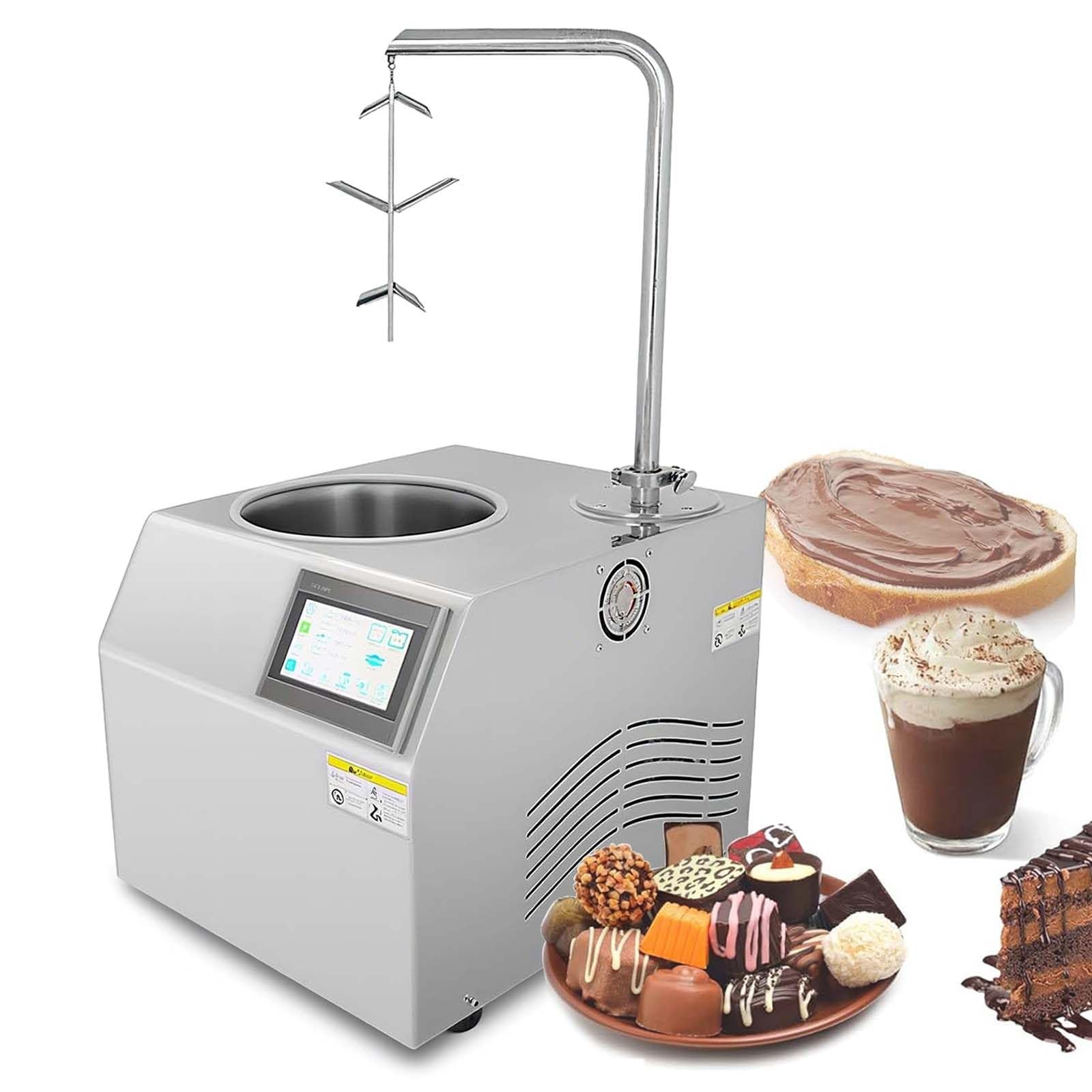 Templadora De Chocolate De 5.5 L, Pantalla TáCtil Inteligente, Control De Temperatura De 0 A 149 °F, Calentador EléCtrico De Postres De Acero Inoxidable De, Para MáQuina Para Derretir Caramelos