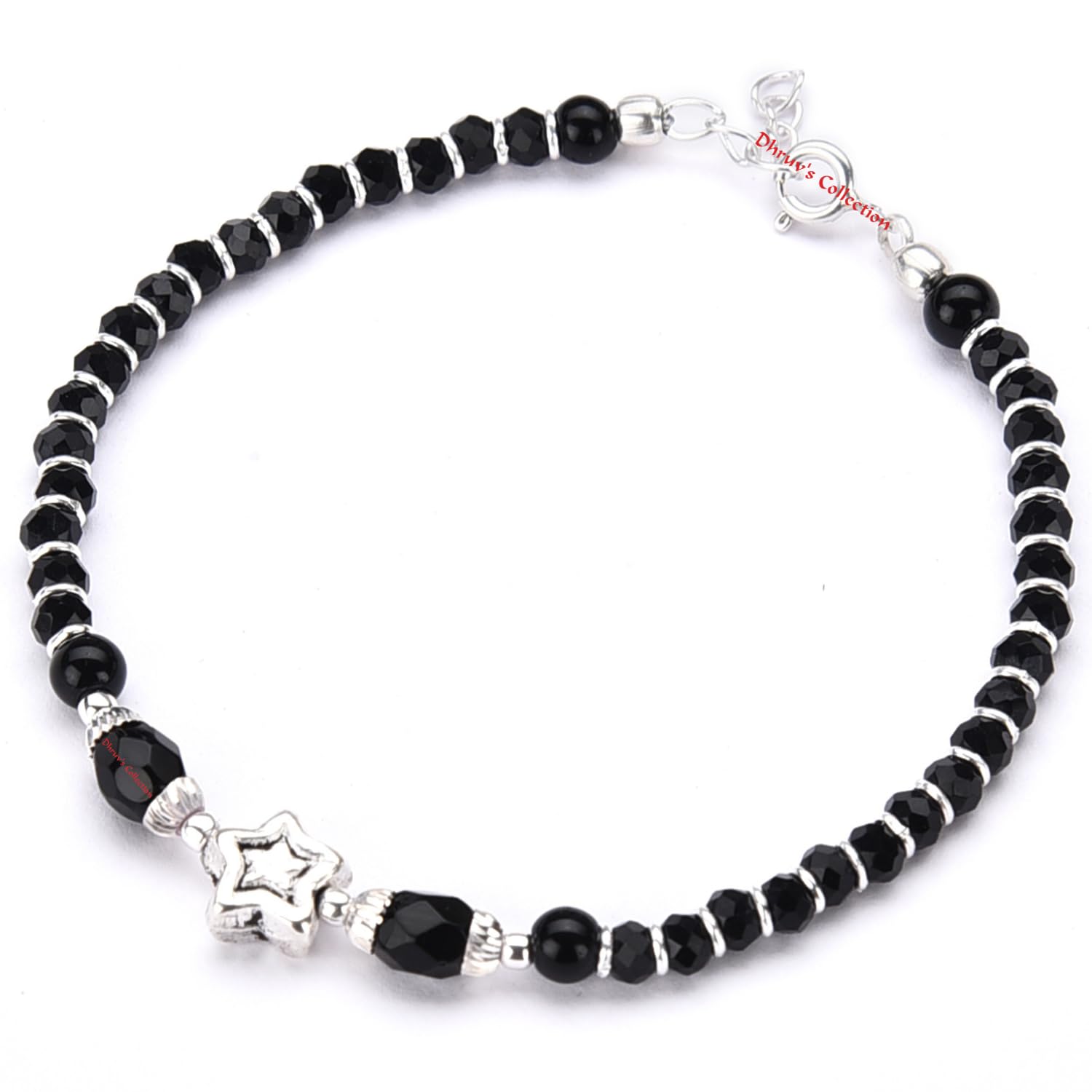 DHRUVS COLLECTION Exclusive 925 Sterling Silver Nazariya with Black Crystals 925 Pure Silver Bracelet for Boys, Men, Women & Girls (B08HQV622W) Amazon Price History, Amazon Price Tracker