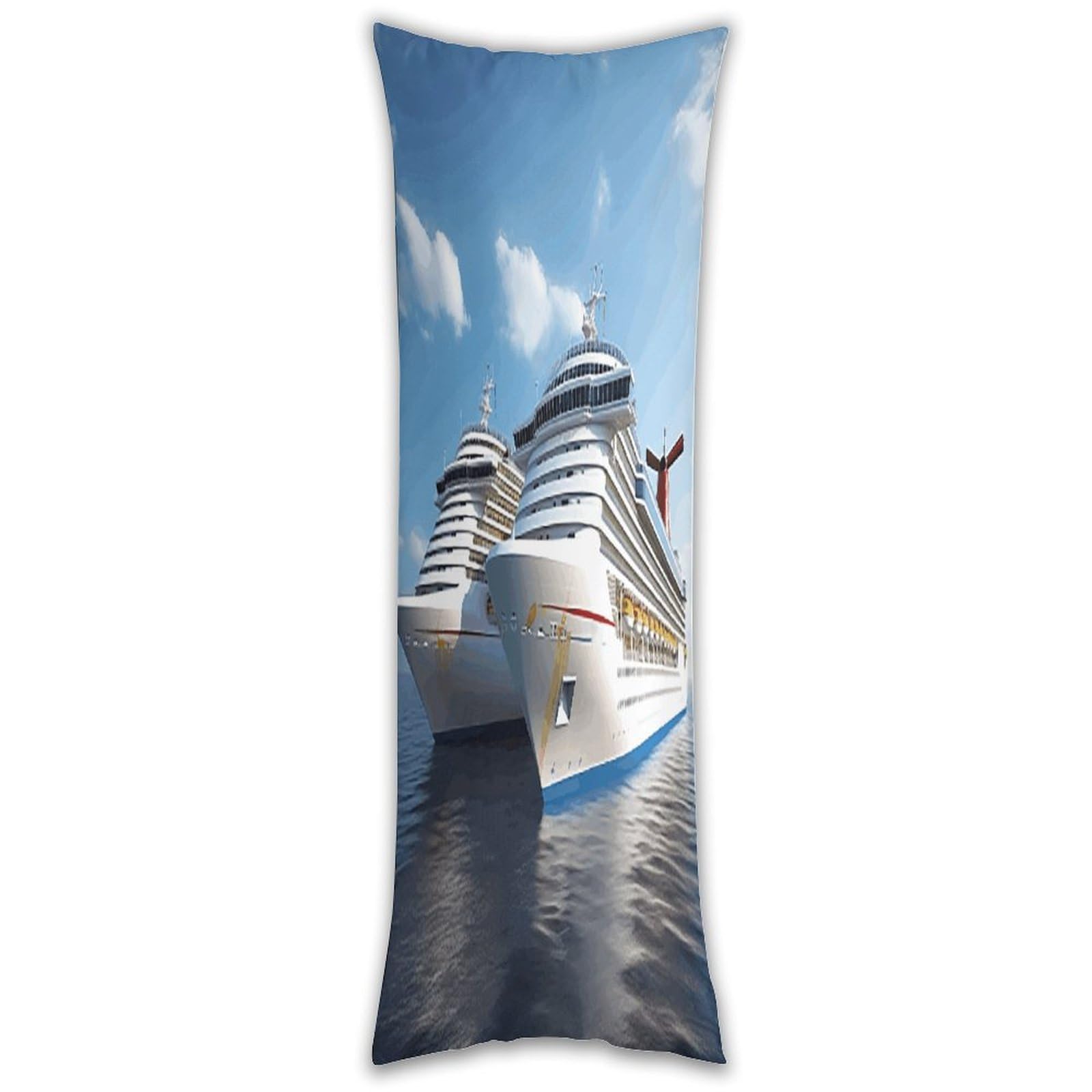 Cruise Ship Pillowcase Long Pillow Case Cozy Pillow Cover Pillow Protector Soft Long Cushion Case Long Body Lumbar Decorative Throw Pillow Cover for Bed Sofa Couch 18.9 X 53 Inches