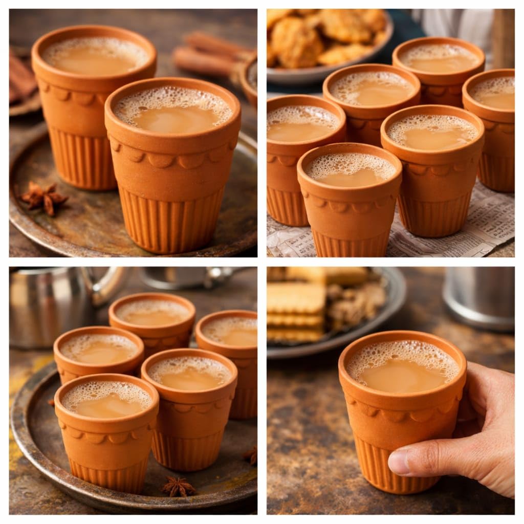 Handmade Terracotta Tumblers - Eco-Friendly Chai Kulhad -2