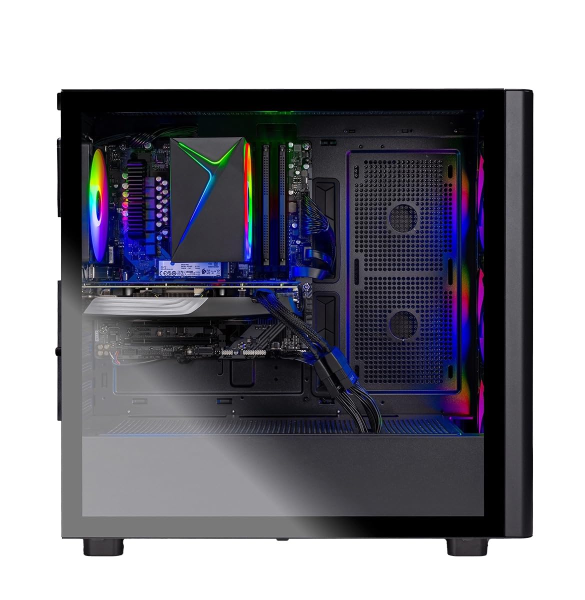 Skytech Gaming Chronos PC para Juegos, AMD Ryzen 5 5500, 3,6 GHz, NVIDIA RTX 3050, 6 GB VRAM, SSD NVMe de 1 TB, 16 GB DDR4 RAM 3200, 650 W, Oro, PSU, Wi-Fi 5, Windows 11, Ordenador