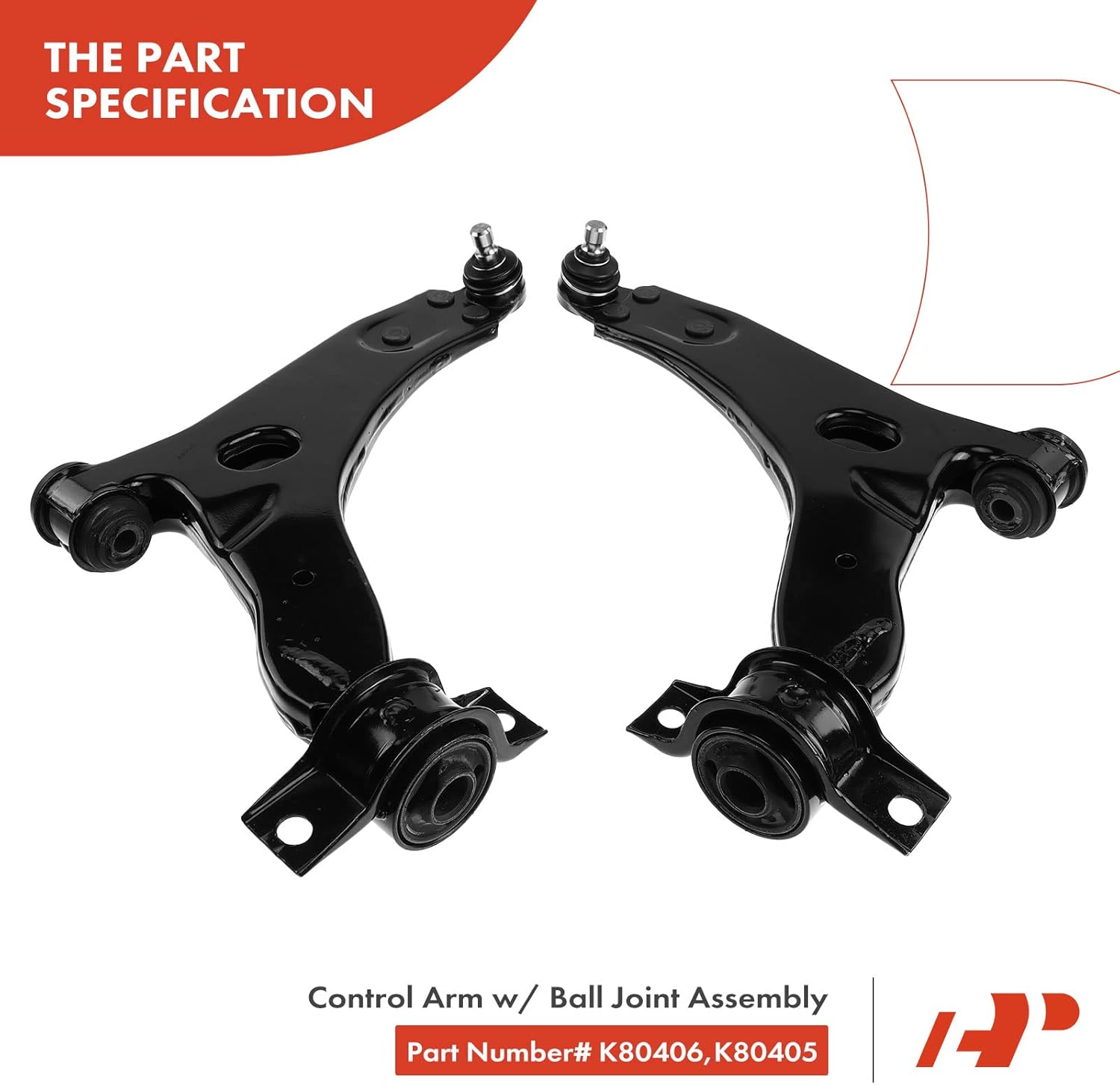 A-Premium 4Pcs Front Suspension Kit, Lower Control Arm, Sway Bar Link, Compatible with Ford Focus 2000 2001 2002 2003 2004