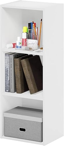 Miniatura 24 de Estantería abierta Furinno Luder de 5 cubos, montaje sin herramientas, color blanco Blanco,2-Pino ámbar,Blackwood,Roble francés,Pino ámbar,madera